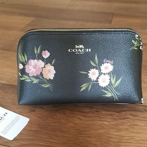 Coach Cosmetic 17 Bag Tossed Daisy Black